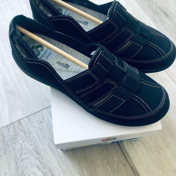 CLARKS Cloud Steppers Shoes Women’s Size 5.5 M Black - Picture 9 of 12